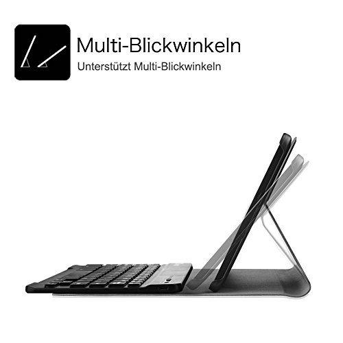 Fintie Blade X1 Samsung Galaxy Tab S2 8.0 Bluetooth Tastatur Hülle Keyboard Case – Ultradünn leicht SmartShell Ständer Schutzhülle mit magnetisch abnehmbar drahtloser Bluetooth Tastatur für Samsung Galaxy Tab S2 8.0 24,6 cm (8 Zoll) Tablet-PC, Schwarz - 3