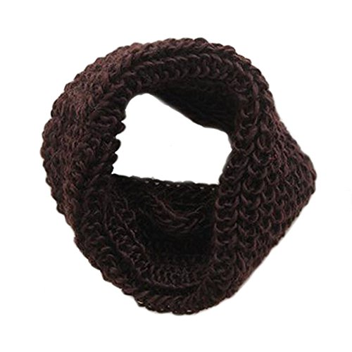 Imixcity Child Scarf Solid Knitted Soft (Coffee)