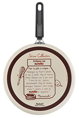 Crêpepfanne, Durchmesser: 28 cm, mit Rezeptgrafik für Nutella-Crêpes am Pfannenboden