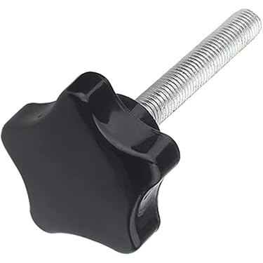 Perillas De Sujeción Moleteadas M5x50mm - 10 Piezas, Mango Baquelita Negro, Tornillo Latón