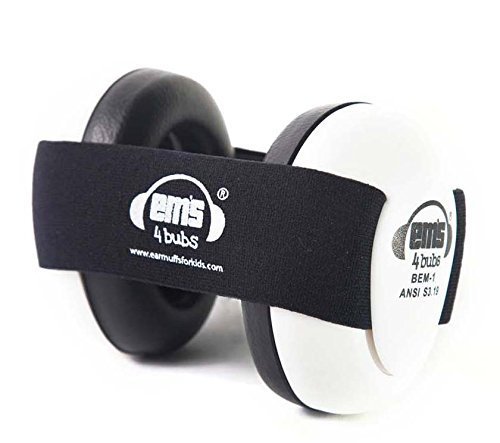 Ems Em's 4 Bubs Hearing Protection Baby Earmuffs Size 0-18 Months (Black)