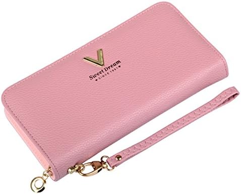 VIVOCH, RFID Blocking Wallet Ladies Luxury Leather Clutch Travel Purse for Women or Girls