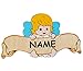 Produktbild Türschild / Namensschild / Wandbild - aus Holz - " Baby Engel " - incl. Namen - Schild selbstklebend - für Kinderzimmer / oder Haustier Hundehütte - Tiere für Kinder Tier - Engelchen Neugeboren - Wandtattoo Bilder Namensschilder - Türschilder / Baby - Namen - Tür - Dekoschild - Wandschild