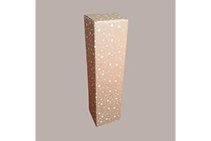 Lucgel Scatola Astuccio Porta 1 Bottiglia Magnum da 1,5 Lt in Cartoncino Avana Grafica Stelle Bianche 115x115H430m - 10 pezzi -