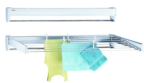 Preisvergleich Produktbild Wandtrockner TELEGANT 100 weiß Aktion mit Wäscheklammerbeutel