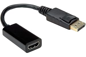 GENERIC 4K DisplayPort to HDMI Adapter, 1080P @60Hz High Resolution Dp Male to Hdmi Female Converter with Audio and High Speed Transmission Video Audio Converter for GPU, Laptop, PC,and More