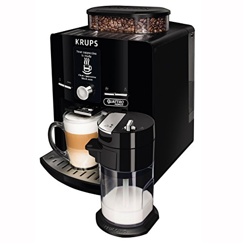Krups EA82F8 Kaffeevollautomat Latt’Espress Quattro Force, One-Touch Funktion, Milchbehälter, 1,7 L, 15 bar, schwarz / edelstahl - 2