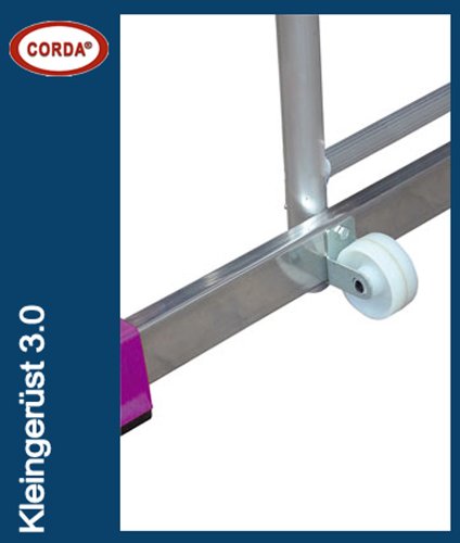 KRAUSE lia174 Leiter Plattform-Arbeit mit 2 x 7 Trittstufe, 3 m Höhe Leiter, 1560 mm x 680 mm Plattform Durchmesser - 4