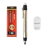 1 x Koh-I-Noor 5312 - Portaminas, color plata, para minas de 5,6 mm con clip y caja de regalo;