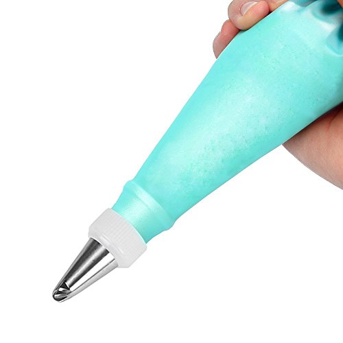 8 Russische Tulip Blume Spritzbeutel Düsen Barbie Prinzessin Rock Kleid Kuchen Dekoration Tipps DIY Teig Werkzeug & #-; 1 Silikon Spritzbeutel & #-; 1 Kupplung - 5