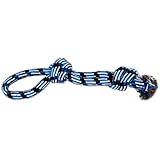 PeSoBo Spieltau Zerrspielzeug Tau Seil Hund Zahnpflege blau grün
