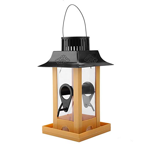 Bicaquu Bird Feeder Solar Led Light Bird Feeder Station Hanging