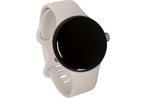 Google Reloj Inteligente, Plateado con Correa de Tiza, Talla única