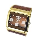 Jean Patrick Damen-Armbanduhr Analog Edelstahl braun 770528