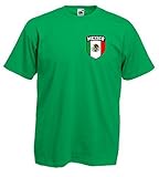  México Mexicano Mexicanos Retro Nacional Equipo De Fútbol Camiseta - Todo Tallas - Verde, XXG