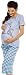 Zeta Ville - Women's Maternity Nursing Pyjamas Soft Jersey Cartoon Print - 220c (Turquoise, UK 16)