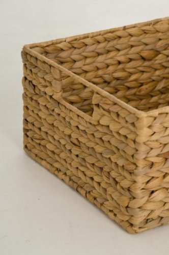 VIVANNO Regalkorb Schrankkorb aus Wasserhyazinthe „Lanta“ 34 cm, Natur - 3