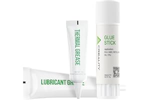 Creality Kit d'entretien 3 en 1 pour Imprimante 3D, Adhésif, Pâte Thermique et Graisse d'isolation Phonique; Prévient la Déformation, Réduit le Bruit et Optimise la Conductivité Thermique