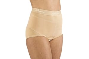 PAVIS 100% Breathable Italian Cotton - Hernial Underwear for Women offering effective support of inguinal hernias - Inc. FREE hernia pads (Medium 75)
