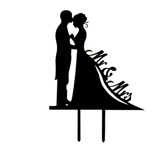 VORCOOL Hochzeitstorte Topper Acryl Kuchendeckel Mr Mrs Brautpaar als Tortendeko Kuchendekoration