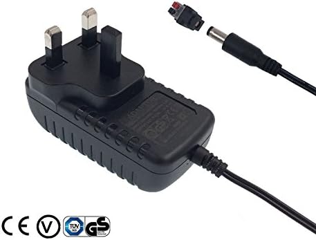 ZIUMIER AC to DC 12V 2A Power Supply Adapter, 5.5mmx2.1mm Barrel Jack, 24W Regulated Switching Transformer for CCTV Security Camera DVR NVR,LED Light Strip,CE/GS/TUV Approved, UK Plug
