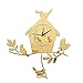 Produktbild MCC Wanduhr DIY Spiegel 3D Wandaufkleber Schöne Vogel Baum Nest , gold