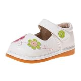 Little Blue Lamb Toddler Kids Girls Squeaky Shoes White Flowers UK 5 / EUR 22