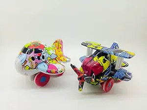 Morgan Sellers Die Cast Metal Mini Aeroplane Toy Model for Kids with Friction Powered (Combo)