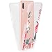 Produktbild OOH!COLOR Double Touch Case für Huawei P20 NFL062 Pfingstrosen 360 ° Grad Komplette TPU Silikon Hülle Vorne Hinten Beidseitiger Schutz Full Handy Tasche Transparent Front Back Doppelseitig