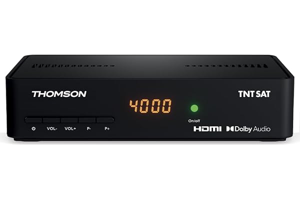 Thomson THS808 TNTSAT Terminal HD|TNT Gratuite par Satellite Astra|Carte TNTSAT valable 4 Ans|Fonction Enregistreur TV|HDMI|Spdif coaxial|Compatible 12 Volts idéal caravaning et mobilité