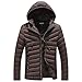 Produktbild JYJM Herren Steppjacke Übergangsjacke Jacke mit Stehkragen Herren Jacke Mantel mit Kapuzen Kapuzenjacke Warm Daunenjacke Herbst Winter Outwear Slim Long Trench Reißverschluss Caps Mantel