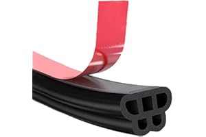 ETOPARS Tira de Sellado de Puerta de Coche 5 Metros Goma de Sellado Burletes Junta Goma Puerta Impermeable Autoadhesiva Protector Forma de 5 Agujeros