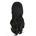 Zehui Womens Romantic 3/4 Full Hair Long Wavy Curly Half Wig Black