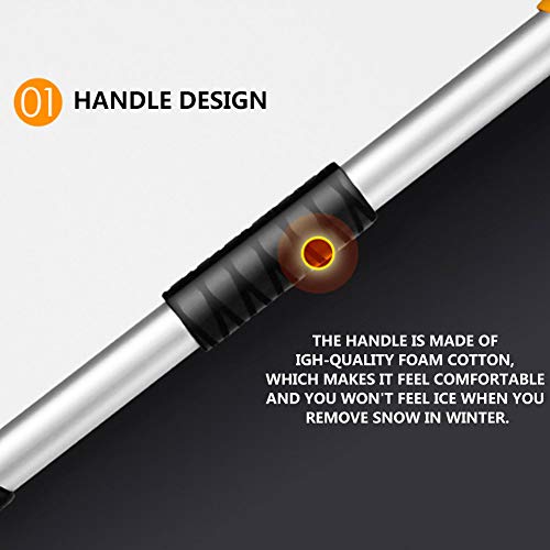 Pala-Da-Neve-Con-Spugna-Di-Gomma-Per-Raggiungere-Lintero-Parabrezza-Leggero-E-Robusto-Design-In-Alluminio-Per-Proteggere-La-Tua-Auto-Da-Danni