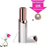 Women's Painless Facial Hair Remover with 1 Replacement Head, Leecarle Ladies Lipstick Shaving Device Mini Electric Face Hair Removal Shaving Artifact Effective Facial Hair Removal