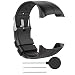 Produktbild Altsommer Uhrenarmband 23mm für Polar M400 M430 Fitness-Uhr Sportuhr Armband Silikon Sportarmband Uhr Armband Ersatzarmband mit Werkzeug Edelstahl Schnalle für Damen Herren Weiß (Schwarz)