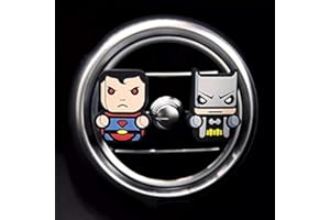 7 COLOURS 2 x Coolest Novelty Car Air Fresheners! Batman, Superman, Marvel Avengers, Game Of Thrones, Star Wars, Deadpool… Transform Your Boring Car! (Justice League: Batman & Superman)(Sweet Candy)