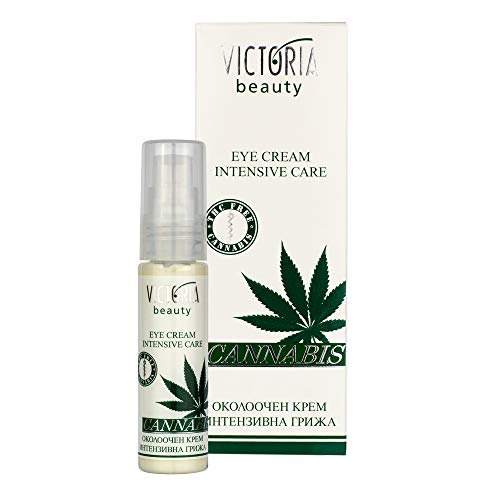 Victoria Beauty Eye Contour Cream with Hemp Seed Oil 30 ml - Intensive Anti Aging Moisturizer for a Smooth Appearance around the Eye and Bright Look of Dehydrated, Dry, Super Dry, or Itchy Skin