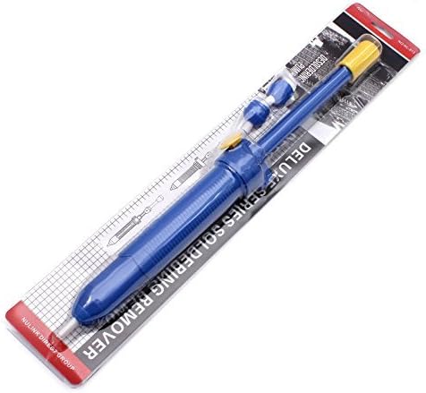 NulinkTM Deluxe Series Desoldering Pump Solder Iron Remover Sucker Hand Tool [Blue, Plastic] [Heavy Duty] by NuLink