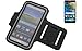 Produktbild K-S-Trade Für Alcatel Pop 4S 16 GB Neopren Jogging Armband Sportarmband Oberarmband schwarz für Alcatel Pop 4S 16 GB mit Reflektor Streifen. Fitness Lauf Armband