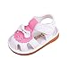 Produktbild Babyschuhe - Quietschende Schuhe - Kleinkind neue Bowknot Mädchen Sandalen weichen Sohlen Prinzessin Schuhe Soft Sole Single Sneaker Baby Schuhe Strand Sandalen (18 Monat, Weiß)