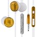 Produktbild KingYou Premium in Ear Sprachqualität Stereo Kopfhörer Handy Headset Mikrofon mit Lautstärkenregler für Apple iPhone, Samsung Galaxy, Huawei P8, Google Nexus, Motorola Moto, Microsoft Lumia, Sony Xperia, LG G4, HTC One, uvm. (KF00- Gold)