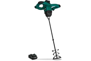 VONROC Mélangeur de peinture/ciment sans fil – Vpower 20V – Agitateur 600mm, Ø120mm - batterie 2.0Ah et chargeur inclus