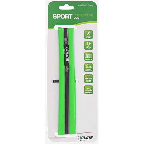 InLine 55666G Sport Gürteltasche Duo, stretch, 20 x 10 cm grün - 2