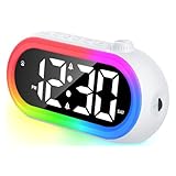 Ocube Sunrise Alarm Clock With Wake Up Light For Kids And Teens,colorful Digital Clock,led Bedside Clocks Mains Powered With Night Light,dual Alarms,100 Db Super Loud,usb Charger For Bedroom Décor