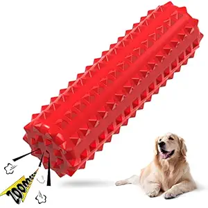 VANFINE Dog Squeaky Toys Almost Indestructible Tough Durable Dog Toys Dog chew Toys for Large Dogs Aggressive chewers Stick Toys Puppy Chew Toys with Non-Toxic Natural Rubber