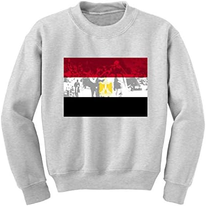 Write Here Collection Clothing | Russia World Cup 2018 Graphic Sweatshirt Egypt Flag Football Team Soccer | Black L