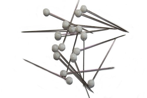 dalipo 31001 - Buntkopfstecknadeln, 100 Stück, weiß