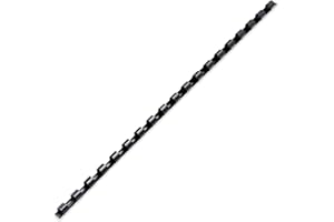 Binditek Plastic Binding Combs, 21 Ring, 60 Sheets (80gsm) Capacity, 10mm A4 Comb Binder Spines, Pack of 100, Black, for Students and Coworkers