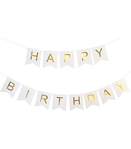 KSHGTB Yellow "Happy Birthday" Banner Sign For Backdrop Party Decorations Bunting Flag Tea Party Supplies Wall Decor Happy Birthday Bunting Yard Decoration